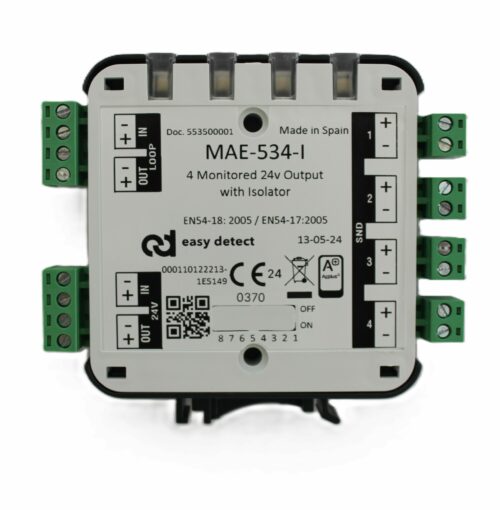 Módulo analógico aislado de control de 4 salidas 24V