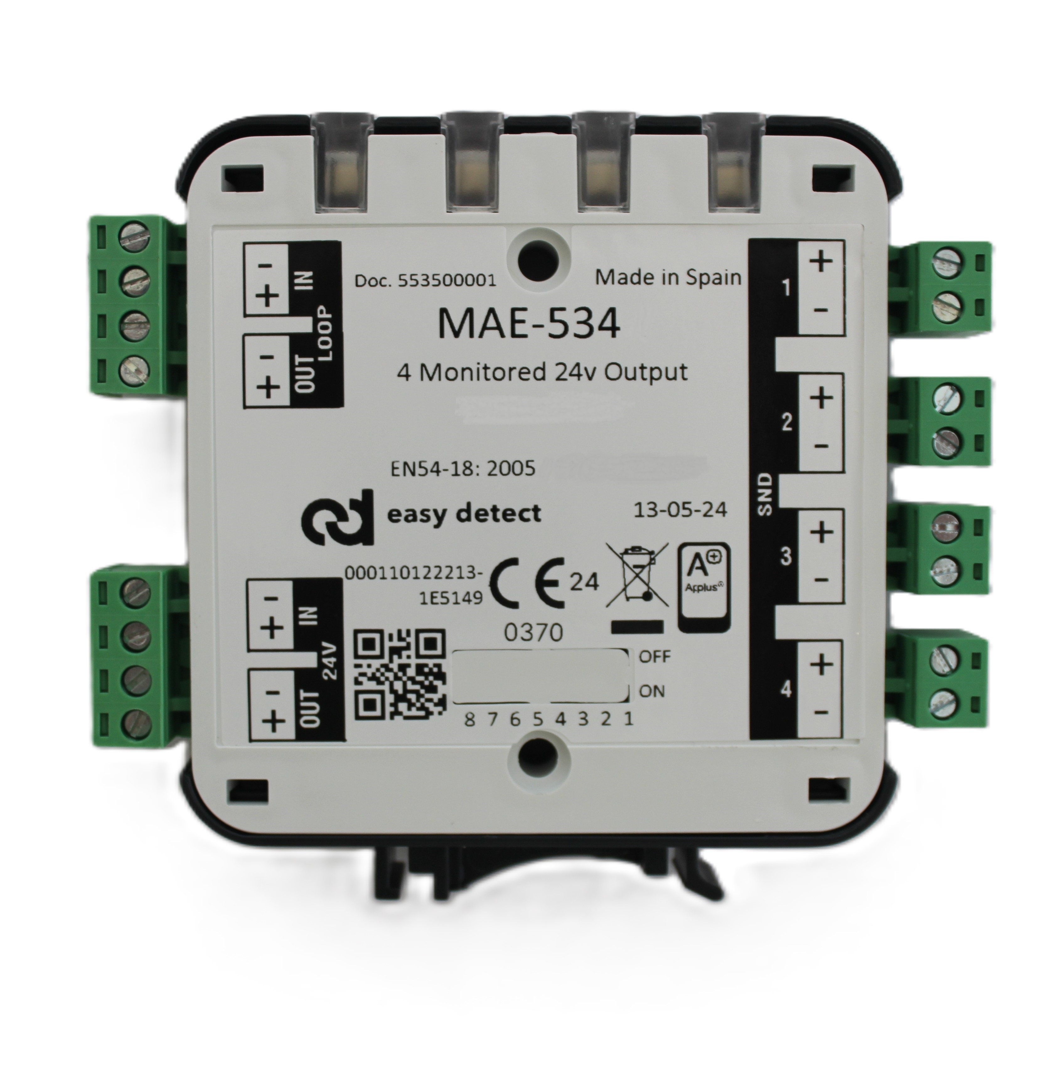 Módulo analógico de control de 4 salidas 24V