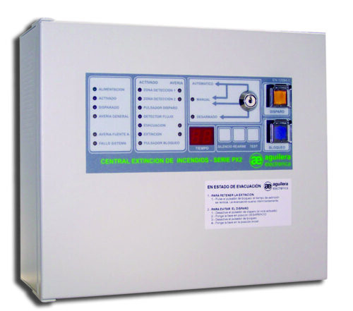 Panel de control de extinción