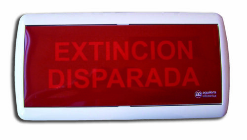 Cartel de extinción óptico-acústico para uso interior