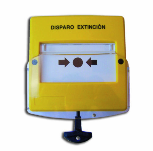 Pulsador de disparo de extinción