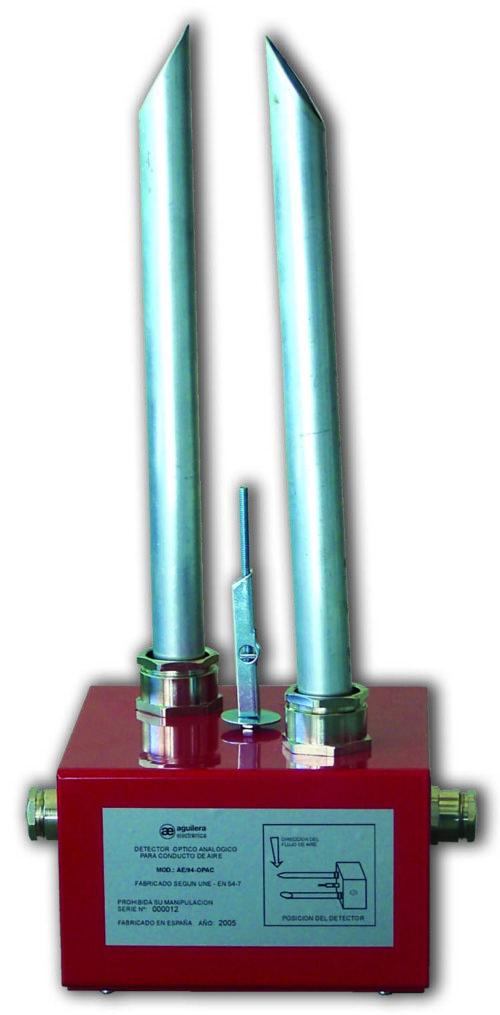 Detector óptico para conductos de aire