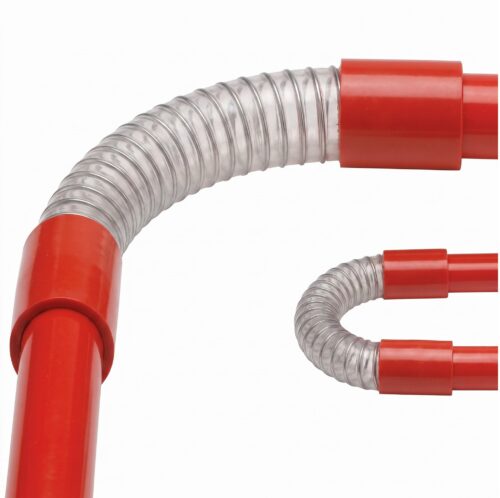 Curva flexible radio 140 mm a 90º espiral metal.